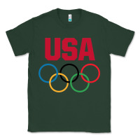 Sports Green Olympic Rings Classic Tee - artisFamous