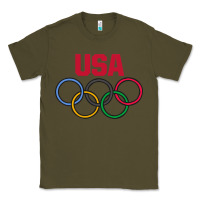 Army Green Olympic Rings Classic Tee - artisFamous