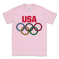 Bubblegum Pink Olympic Rings Classic Tee - artisFamous