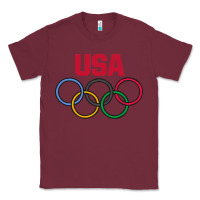 Burgundy Olympic Rings Classic Tee - artisFamous