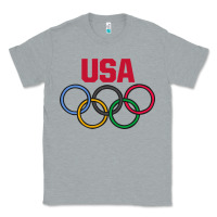 Heather Grey Olympic Rings Classic Tee - artisFamous
