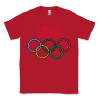 Red Olympic Rings Classic Tee - artisFamous