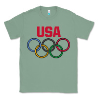 Sage Olympic Rings Classic Tee - artisFamous