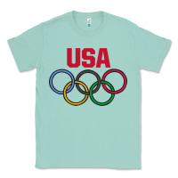 Seafoam Olympic Rings Classic Tee - artisFamous