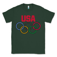 Sports Green Olympic Rings Classic Tee - artisFamous