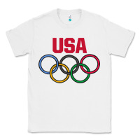 White Olympic Rings Classic Tee - artisFamous