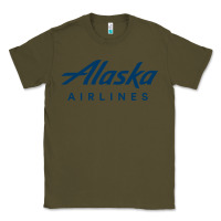 Army Green Alaska Airlines Classic Tee - artisFamous