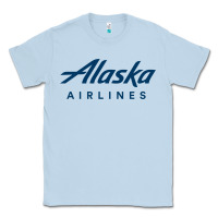 Dusty Blue Alaska Airlines Classic Tee - artisFamous
