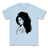 Dusty Blue Amy Winehouse Classic Tee - artisFamous