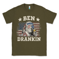 Army Green Ben Drankin 4th of July Patriotic Funny T-Shirt Classic Tee - artisFamous