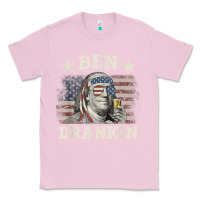 Bubblegum Pink Ben Drankin 4th of July Patriotic Funny T-Shirt Classic Tee - artisFamous