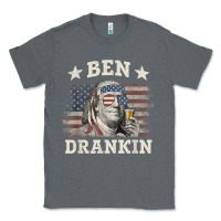 Charcoal Heather Ben Drankin 4th of July Patriotic Funny T-Shirt Classic Tee - artisFamous