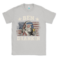Moon Dust Ben Drankin 4th of July Patriotic Funny T-Shirt Classic Tee - artisFamous