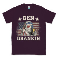 Plum Ben Drankin 4th of July Patriotic Funny T-Shirt Classic Tee - artisFamous