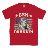 Red Ben Drankin 4th of July Patriotic Funny T-Shirt Classic Tee - artisFamous
