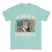 Seafoam Ben Drankin 4th of July Patriotic Funny T-Shirt Classic Tee - artisFamous