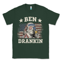 Sports Green Ben Drankin 4th of July Patriotic Funny T-Shirt Classic Tee - artisFamous