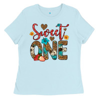 Baby Blue sweet one strawberry Ladies Tee - Artiststas