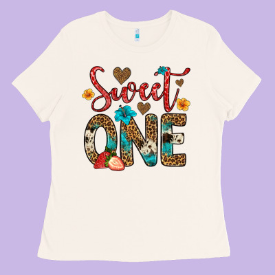 Sweet One Strawberry Ladies Tee Designed By Artiststas