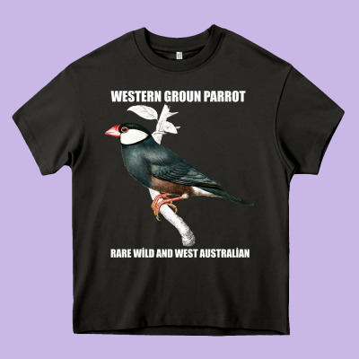 Western Ground Parrot Rare Wild And West Australian Heavy Core Tee Designed By Bettercallsaul