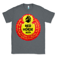 Charcoal Heather red horse Classic Tee - artisFamous