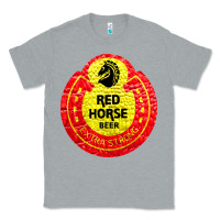 Heather Grey red horse Classic Tee - artisFamous