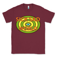 Burgundy sick sad world Classic Tee - artisFamous