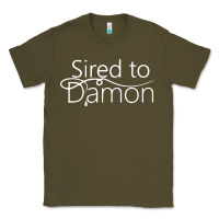Army Green sired to damon Classic Tee - artisFamous