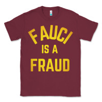 Burgundy fauci is a fraud Classic Tee - artisFamous