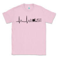 Bubblegum Pink house music heartbeat Classic Tee - artisFamous
