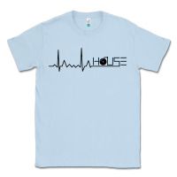 Dusty Blue house music heartbeat Classic Tee - artisFamous