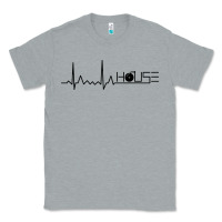 Heather Grey house music heartbeat Classic Tee - artisFamous