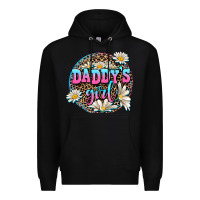 Black daddy's girl Premium Hoodie - AdoDesignShop
