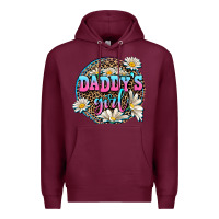 Burgundy daddy's girl Premium Hoodie - AdoDesignShop