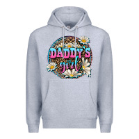 Heather Grey daddy's girl Premium Hoodie - AdoDesignShop