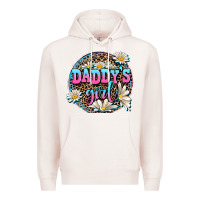 Pale Pink daddy's girl Premium Hoodie - AdoDesignShop