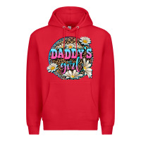 Red daddy's girl Premium Hoodie - AdoDesignShop