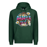 Sports Green daddy's girl Premium Hoodie - AdoDesignShop