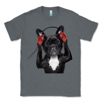 Charcoal Heather french bulldog dj style Classic Tee - artisFamous