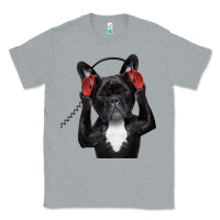 Heather Grey french bulldog dj style Classic Tee - artisFamous