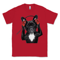 Red french bulldog dj style Classic Tee - artisFamous