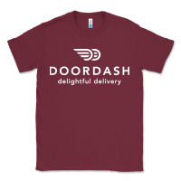 Burgundy doordash Classic Tee - artisFamous