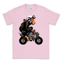 Bubblegum Pink monkey bike cartoon Classic Tee - artisFamous