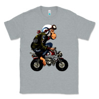 Heather Grey monkey bike cartoon Classic Tee - artisFamous