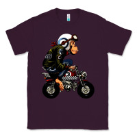 Plum monkey bike cartoon Classic Tee - artisFamous