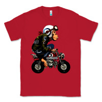 Red monkey bike cartoon Classic Tee - artisFamous