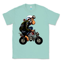 Seafoam monkey bike cartoon Classic Tee - artisFamous