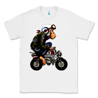 White monkey bike cartoon Classic Tee - artisFamous