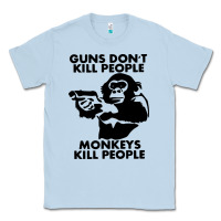 Dusty Blue guns dont kill people Classic Tee - artisFamous