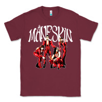 Burgundy maneskin rock Classic Tee - artisFamous